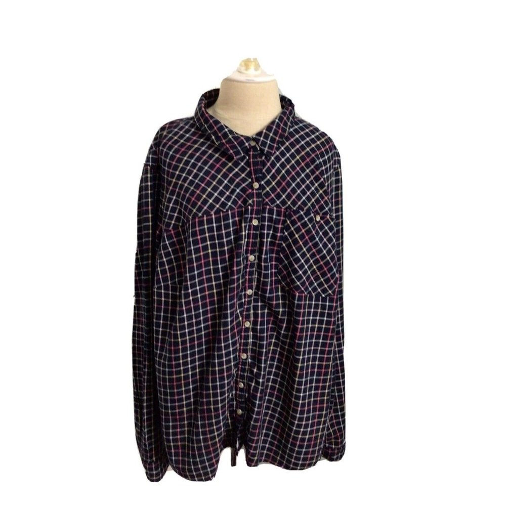 Maurices Blue and pink plaid Soft flannel long sleeve ~XL